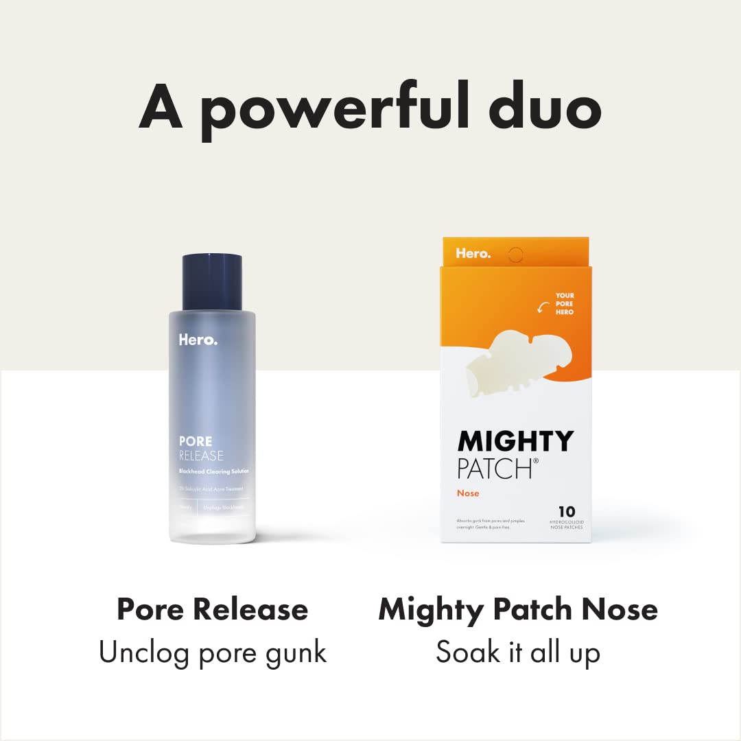 Hero Cosmetics Pore Release Blackhead Clearing Solution, Exfoliating 2% Salicylic Acid Toner Featuring AHA and PHA, Blackhead Remover Toner, 100 ml