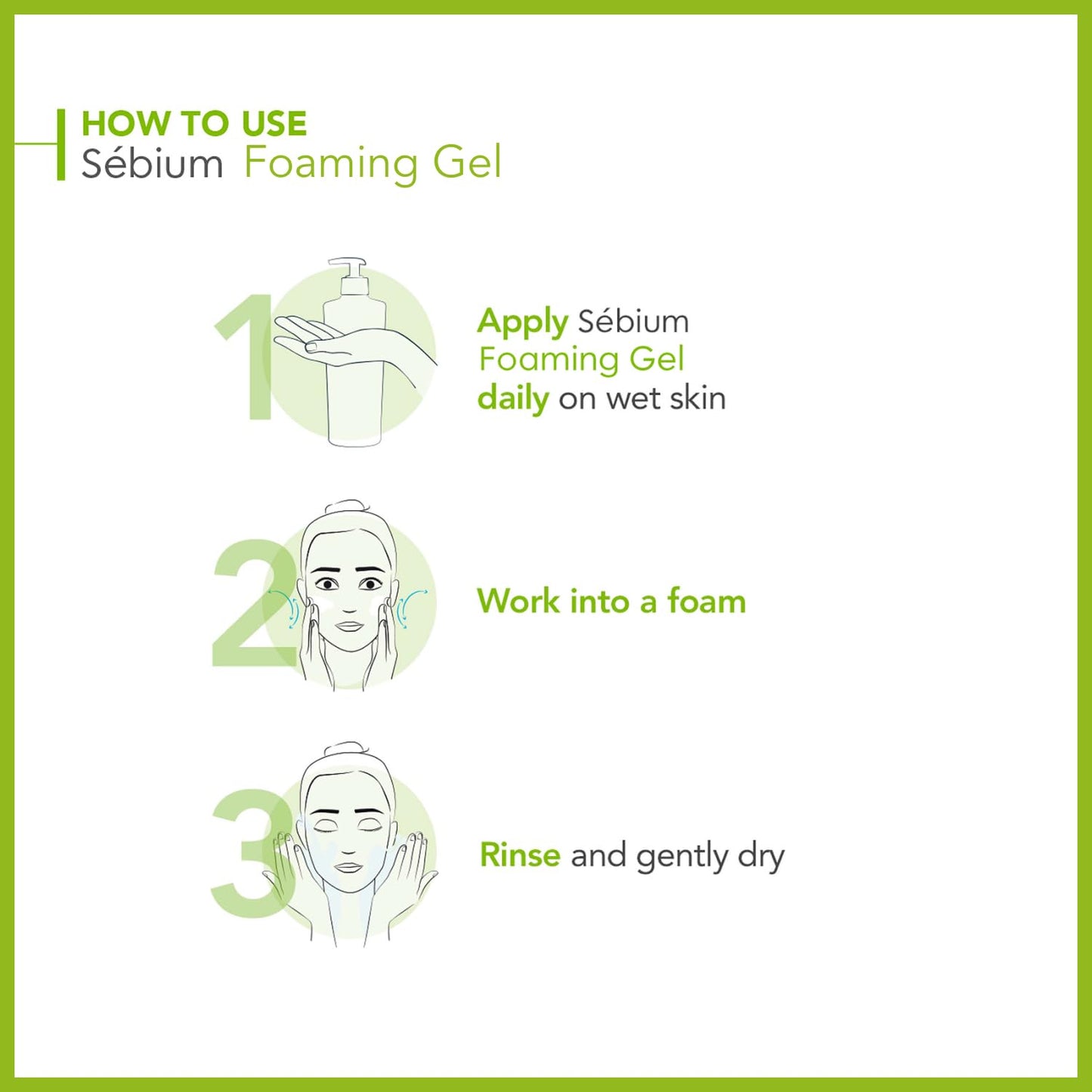 Bioderma - Sébium - Foaming Gel Pump - Cleansing and Make-Up Removing - Skin Purifying - for Combination to Oily Skin 16.91 Fl Oz (Pack of 1)