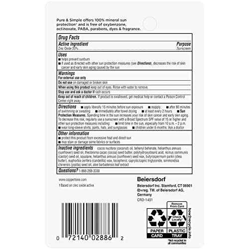 Coppertone WaterBabies SPF 50 Baby Sunscreen Spray 6oz + Pure & Simple Mineral Sunscreen Stick SPF 50 Tear-Free, Hypoallergenic