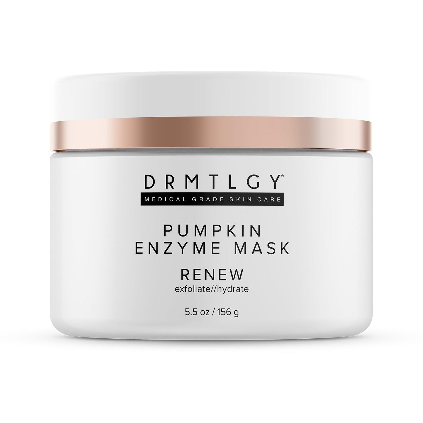 DRMTLGY Pumpkin Enzyme Face Mask with Jojoba Beads – Gentle Exfoliating Mask for Dull, Uneven Skin & Fine Lines, 5.5 oz
