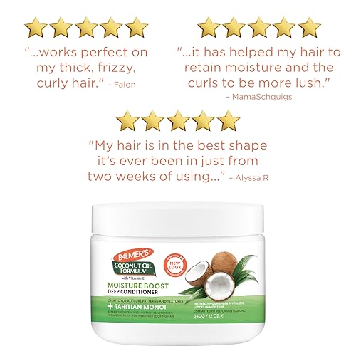 Palmer's Coconut Oil Formula Moisture Boost Deep Hair Conditioner, 12 Fl Oz