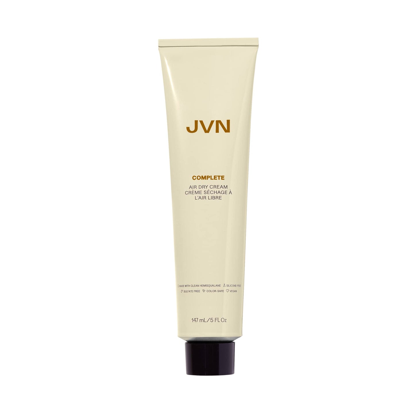 JVN No Heat Complete Air Dry Cream 5 Fl Oz – Silicone-Free Smoothing Cream for Natural Texture, Defines Curls & Waves, Frizz Control & Shine
