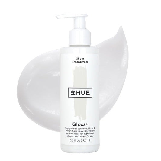 dpHUE Gloss+ Sheer 6.5 oz | Unpigmented Deep Conditioner & Shade Diluter | Adds Shine & Softness | Vegan, Paraben & Sulfate Free, Cruelty-Free