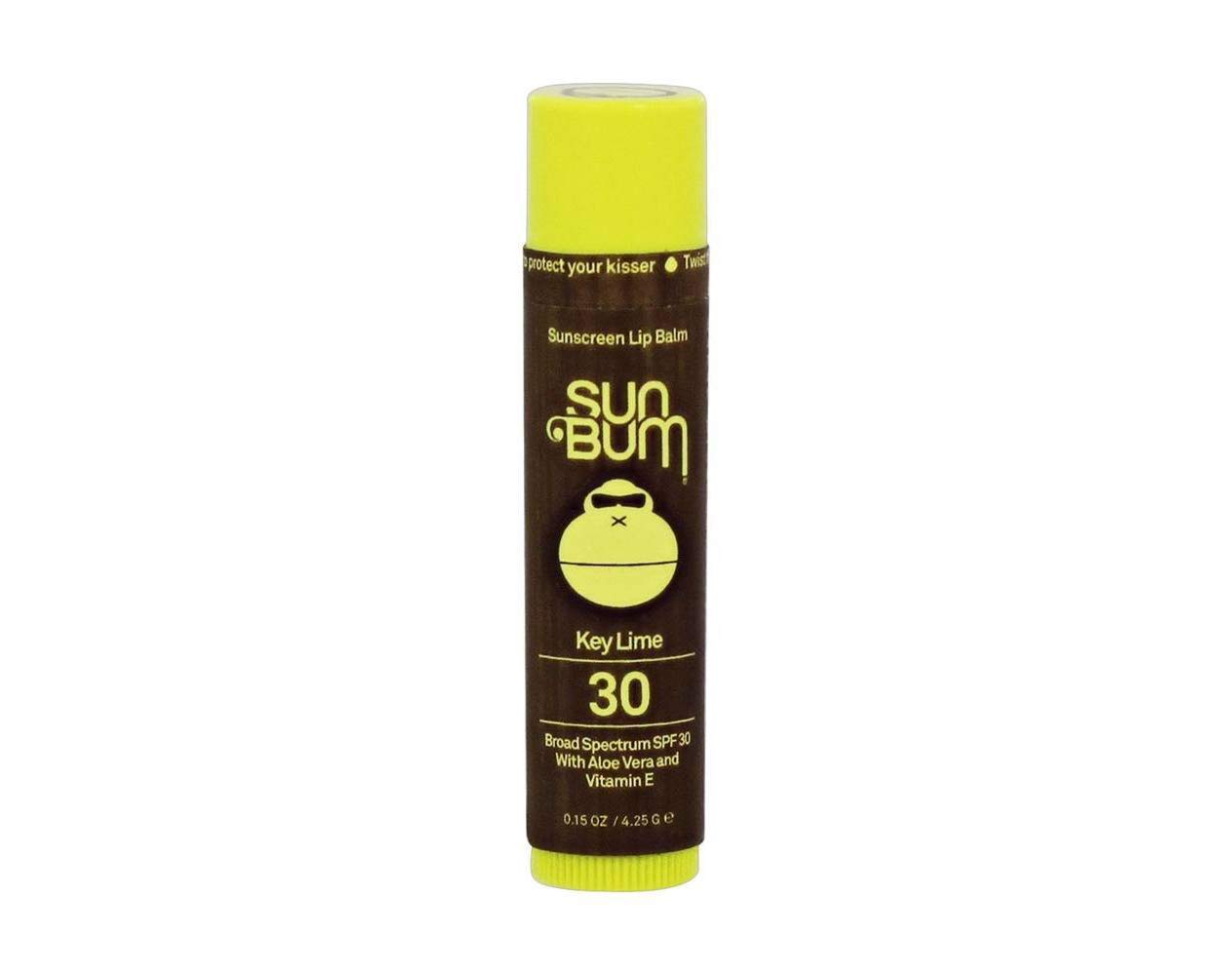 Sun Bum SPF 30 Key Lime Lip Balm – Moisturizing Aloe & Vitamin E, Vegan, Cruelty-Free, Broad Spectrum UVA/UVB Lip Protection, 0.15 oz