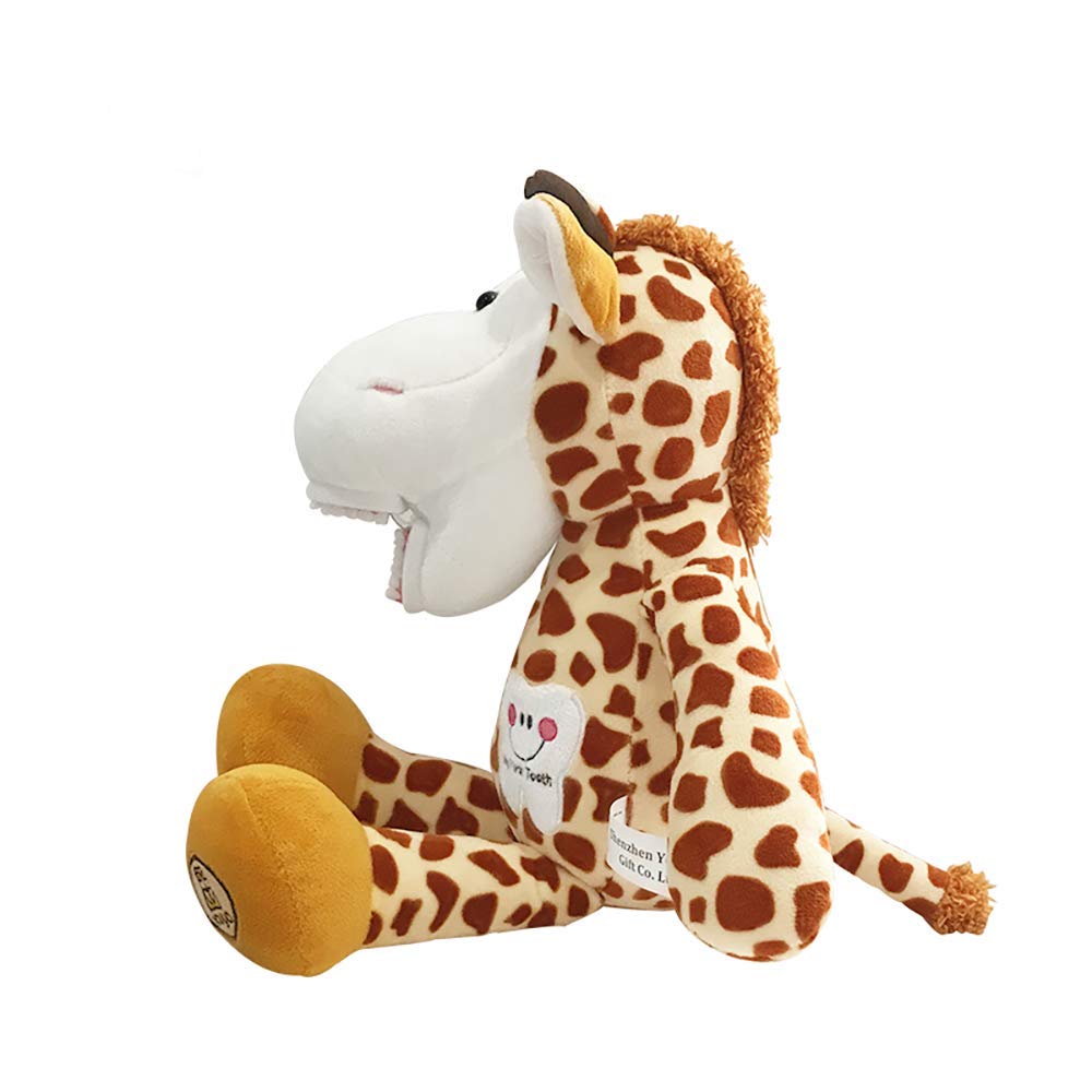 YOUYA Tooth Fairy Plush Giraffe – Dental Puppet with Teeth, Educational Oral Health Doll for Kids, Boys & Girls