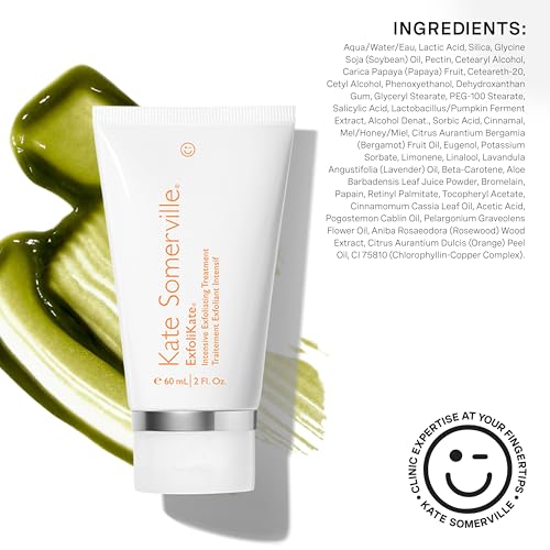 Kate Somerville ExfoliKate Intensive Exfoliating Treatment – Super Facial Scrub & Mask with Salicylic & Lactic Acid, 0.5 fl oz
