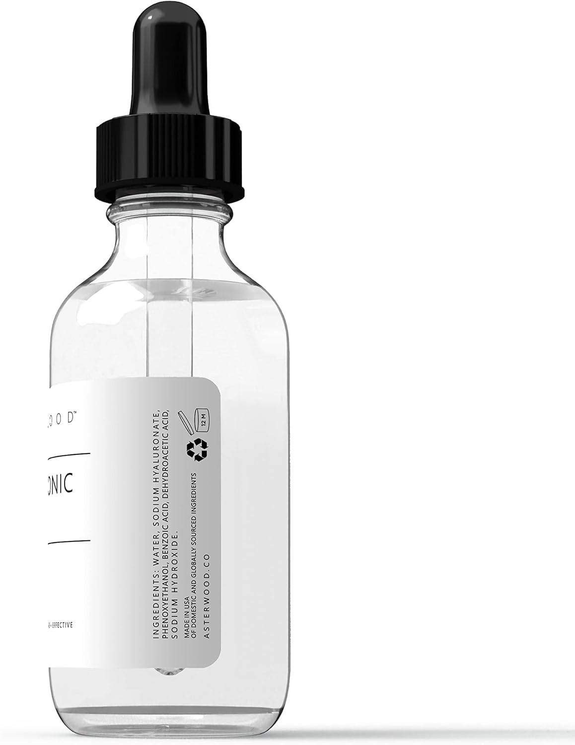 Asterwood Hyaluronic Acid Serum for Face - Plumping, Anti-Aging, Hydrating - Fragrance-Free - 1 Fl Oz