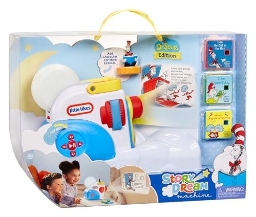 Little Tikes Story Dream Machine Dr. Seuss Starter Pack – Storytime Projector with Books & Audio Character Toy for Kids Ages 3+