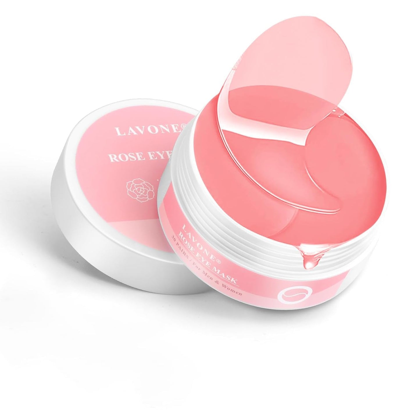 30 Pairs Rose Eye Masks - Under Eye Patches for Dark Circles, Puffiness, Wrinkles & Fine Lines, Skincare for Women & Men