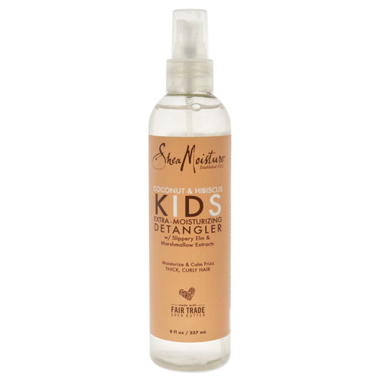 SheaMoisture Kids Extra Moisturizing Detangler Coconut and Hibiscus for Curly Hair Hair Care Product with Shea Butter 8 oz