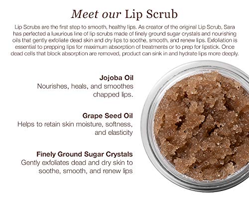 Sara Happ Pink Grapefruit Lip Scrub – Exfoliate & Revitalize Dry Lips with Vitamin E, Jojoba & Grape Oils, Vegan, 0.5 oz