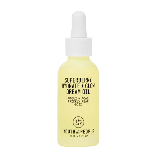 Youth To The People Superberry Hydrate + Glow Dream Face Oil – Ultra-Lightweight, Hydrating, Radiance-Boosting, Vitamin C & Omega Oils, Vegan, 1 fl oz