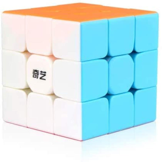 QY Toys Warrior W Speed Cube 3x3 – Stickerless 56mm Magic Puzzle, Educational Toy to Improve Kids’ Concentration, Standard Edition