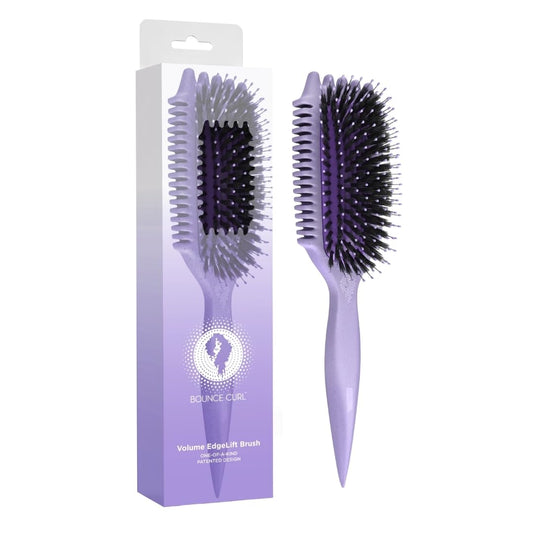 Bounce Curl Volume EdgeLift Brush, 5-in-1 Tool for Volumized Waves, Curls & Coils - Purple