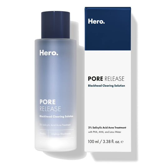 Hero Cosmetics Pore Release Blackhead Clearing Solution, Exfoliating 2% Salicylic Acid Toner Featuring AHA and PHA, Blackhead Remover Toner, 100 ml