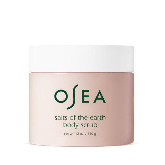 OSEA Salts of the Earth Body Scrub 12oz – Pink Himalayan Salt Exfoliant for Smooth Skin – Clean, Vegan, Luxurious Spa Gift for Body Care