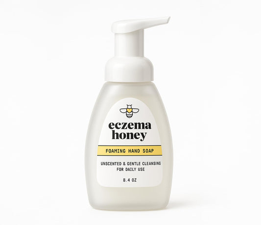 ECZEMA HONEY Gentle Foaming Hand Soap – Unscented, Non-Toxic, Organic Honey Cleanser for Dry Hands, Bathroom & Kitchen, 8.4oz