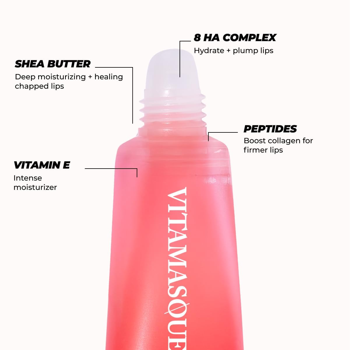 Vitamasques Watermelon Lip Sugar Scrub – Exfoliates, Moisturizes & Softens Lips with Shea Butter, Overnight Hydration, Made in Korea