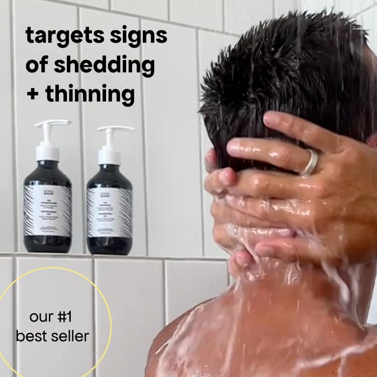 BondiBoost HG Anti-Thinning Shampoo & Conditioner Set 16.9 fl oz Each – Sulfate-Free, Clinically Tested, Thicker Hair for Men & Women