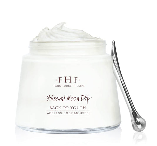 FarmHouse Fresh Body Lotion, Firming Moisturizing Peptide Cream. Blissed Moon Dip Back To Youth Ageless Body Mousse. 8 Fl Oz