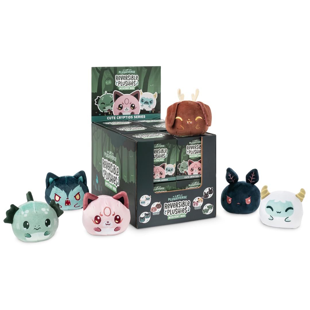 TeeTurtle 3" Reversible Mystery Box Plushie - Cute Cryptids Series - Surprise Soft Stuffed Animal Blind Box