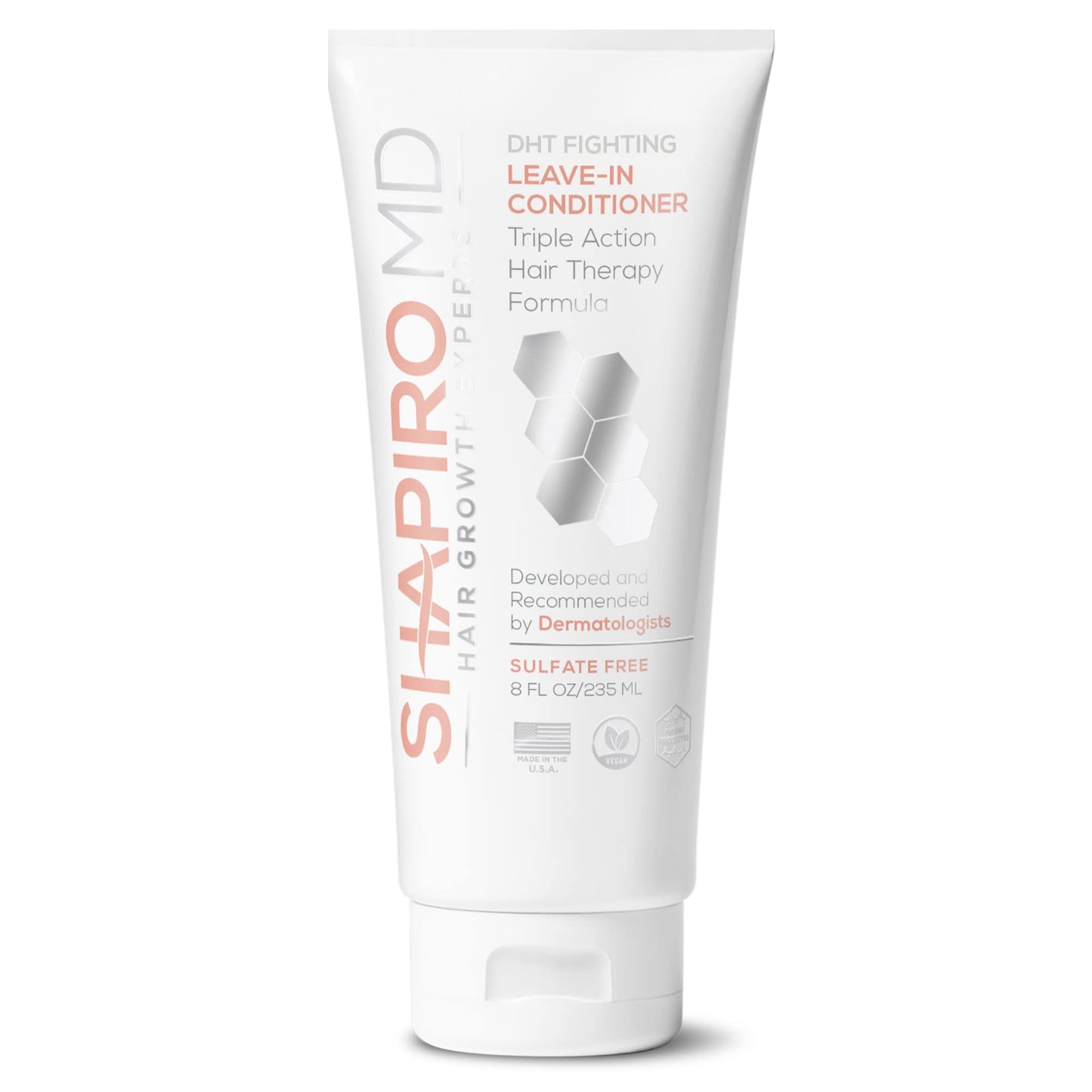 Shapiro MD Hair Loss Leave-In Conditioner – DHT Blocking Vegan Formula for Thinning Hair, Fuller & Thicker Look, Dermatologist Developed, 1-Month Supply