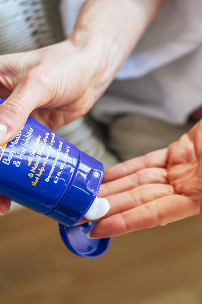 Completely Bare don't grow THERE Body Moisturizer & Hair Inhibitor - Shea Butter & Hair Minimizers 6.7 FL OZ