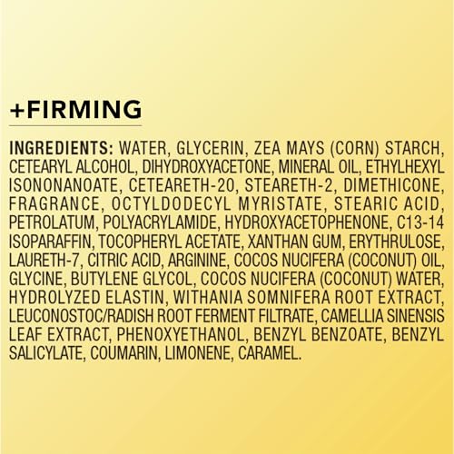 Jergens Natural Glow + Firming Self-Tanner Lotion for Fair to Medium Skin – Sunless Moisturizer with Collagen & Elastin, Reduces Cellulite, 7.5 Fl Oz