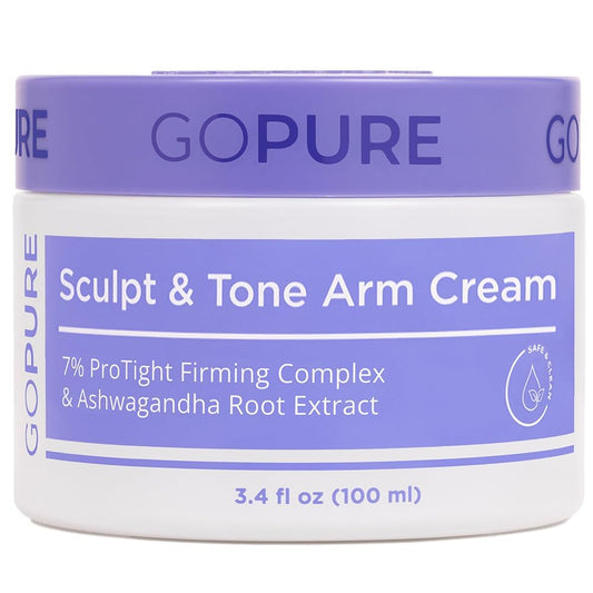 goPure Sculpt & Tone Arm Cream – Firming & Tightening Lotion for Arms, Reduces Wrinkles & Crepey Skin, Hydrates & Smooths Skin