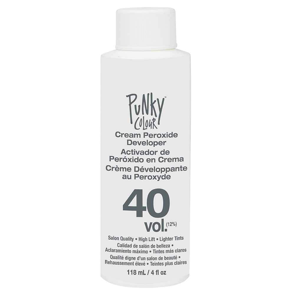 Punky Cream Peroxide Hair Dye Developer 40 Volume – Hair Bleach Developer for Medium to High Lift, 118ml