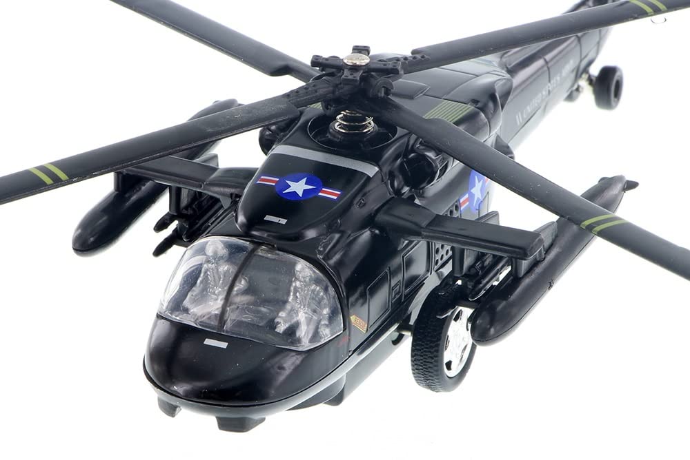U.S. Army Sikorsky UH-60 Black Hawk Helicopter 10" Die Cast Metal Model Toy (1 at Random, Color May Very)