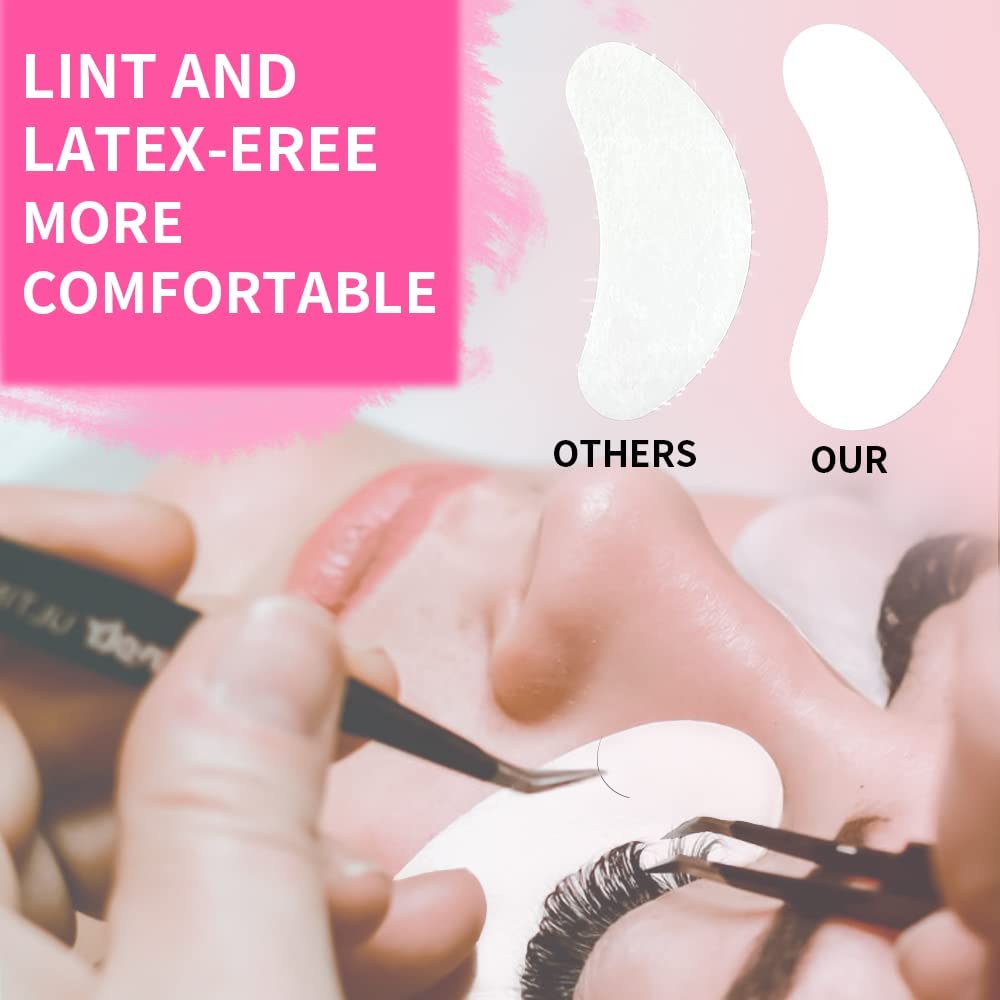 Akissos 100 Pcs Under Eye Gel Pads for Eyelash Extensions – Hypoallergenic, Lint-Free, Professional DIY Lash Lift & Tint Tool