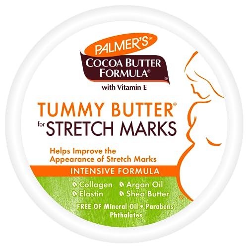 Palmer's Cocoa Butter Formula Tummy Butter Balm for Stretch Marks and Pregnancy Skin Care, 4.4 Ounces