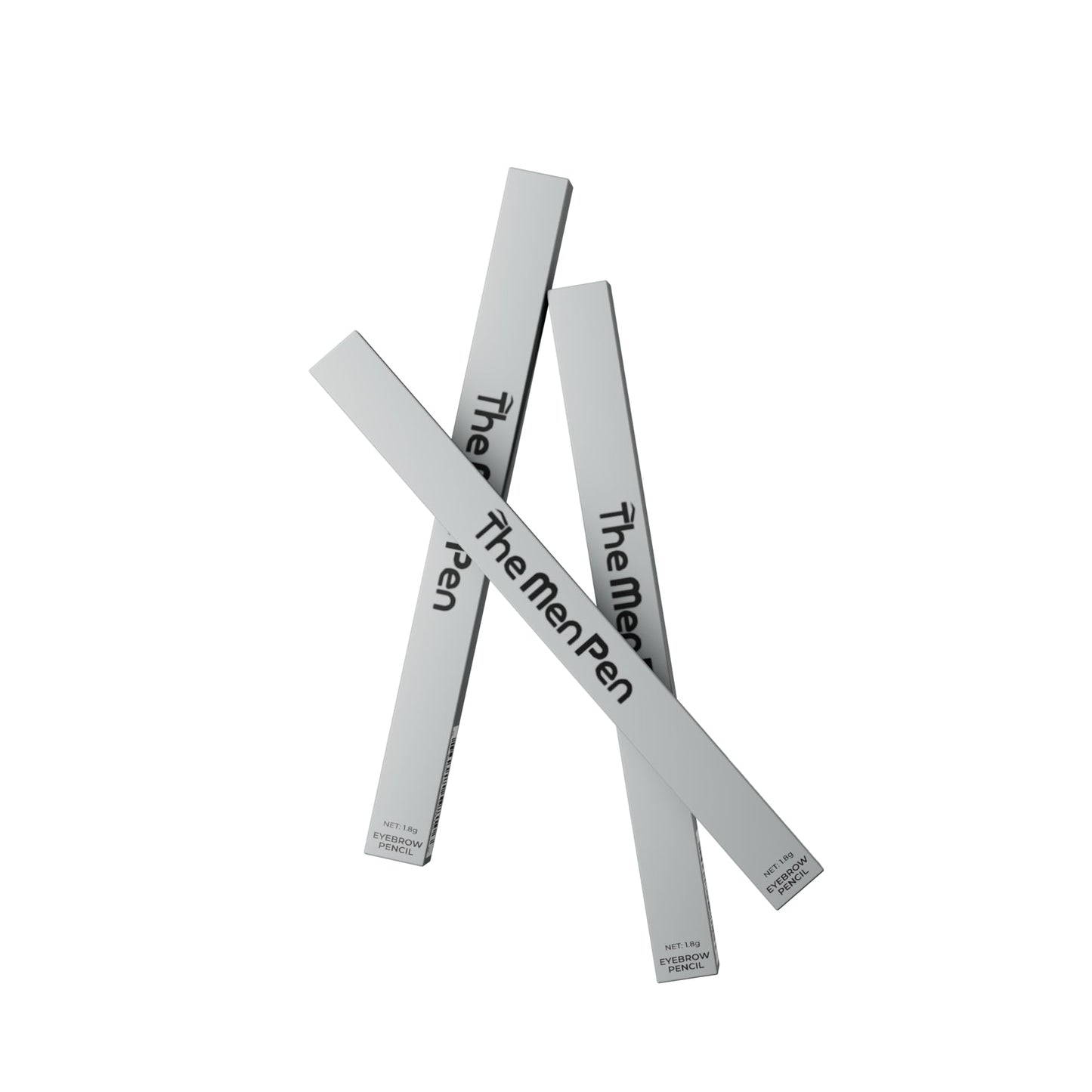 The Men Pen Waterproof Eyebrow & Beard Filler for Men, Anti-Smudge Microblading Pen for Mustache, Beard & Brows, Black, 1 oz (3 Pack)