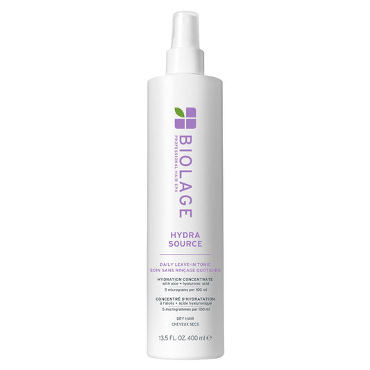 Biolage Hydra Source Daily Leave-In Tonic – Hydrating Blowout Primer & Heat Protectant, Moisturizes, Detangles & Softens Dry Hair, 13.5 Fl Oz