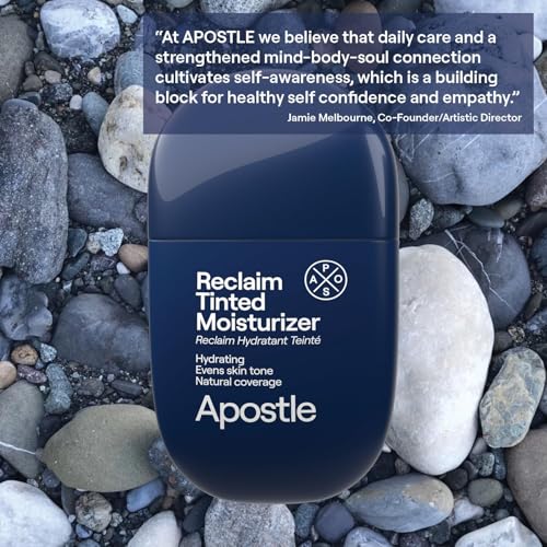 APOSTLE Reclaim Tinted Moisturizer for Men – Niacinamide, Vitamin E, Squalane, Hyaluronic Acid, Hydrates & Evens Skin Tone, 1 fl oz