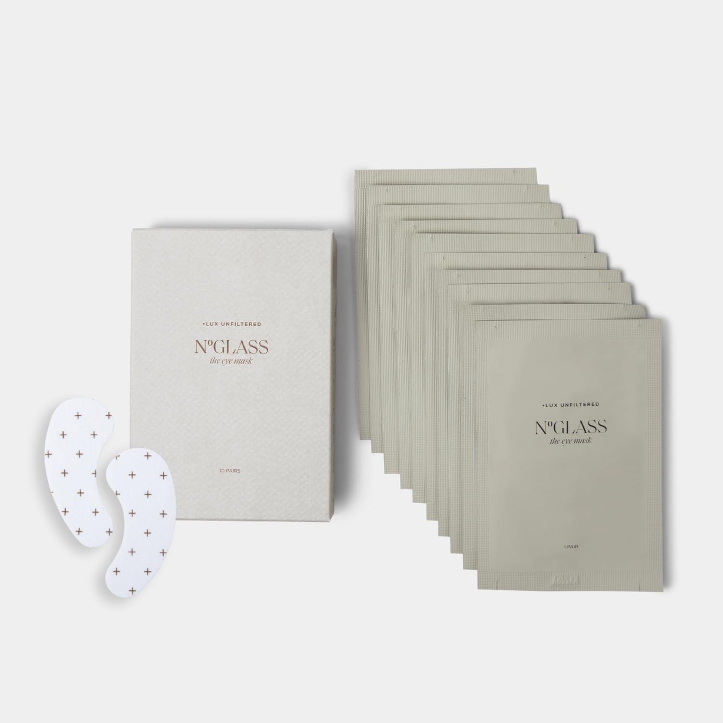 Lux Unfiltered Cooling Under Eye Patches, Caffeine Infused Korean Mask, Reduces Puffiness, Brightens & Hydrates, 10 Count, Vegan