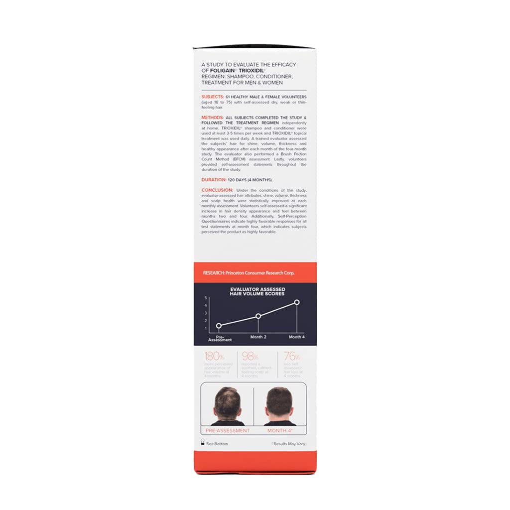 Foligain Triple Action Conditioner For Thinning Hair, Volumizing Conditioner for Men, 8 Fl. Oz.