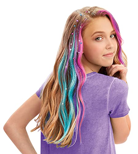Shimmer ‘n Sparkle Glitter and Glam Metallic Hair Art Set with Hair Chalk Pens and Hair Gems by Cra-Z-Art