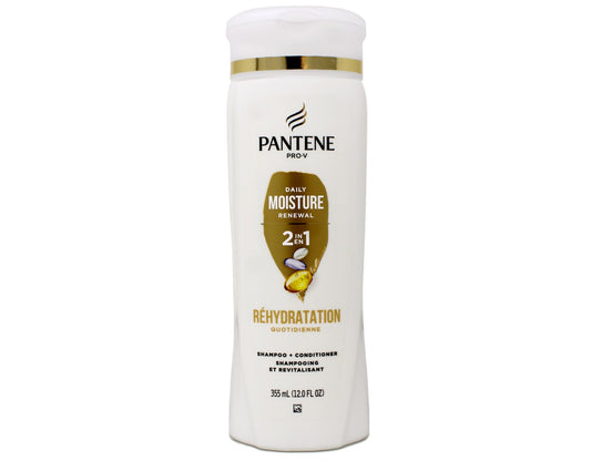 Pantene PRO-V Daily Moisture Renewal 2 in 1 Shampoo + Conditioner, 12 oz
