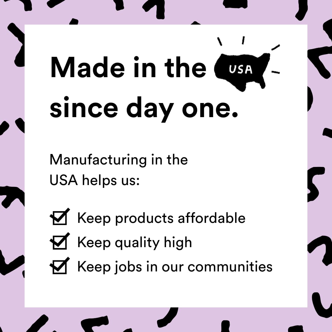 Boie USA Flat Body Scrubber – Gentle Silicone Loofah Alternative, Exfoliating & Hypoallergenic, BPA & Latex-Free, Made in USA (Thistle)