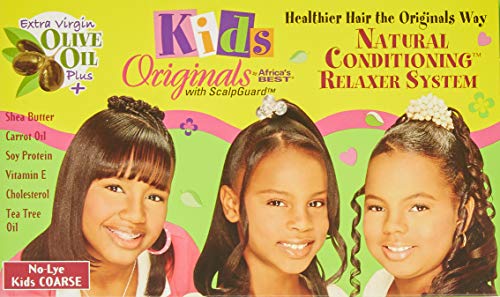 Kids Originals by Africa's Best No-Lye Conditioning Relaxer System for Coarse Hair | Enriched with Olive Oil, Shea Butter & Vitamin E