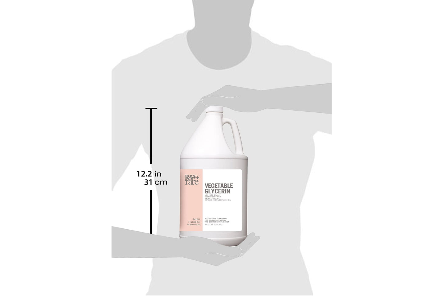 Raw Plus Rare Natural Glycerin 128 fl oz – Bulk Gallon, USP Food & Cosmetic Grade, Hair & Skin Care, Soap Making, Kosher & Halal