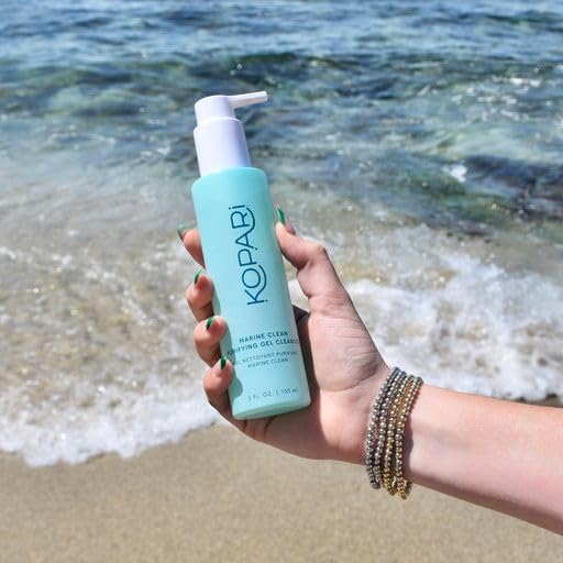 Kopari Marine Clean Gel Cleanser – Dual-Action Gel-to-Foam, Amino Acids & Vitamin B5, Gentle Nourishing Face Wash, 5 oz