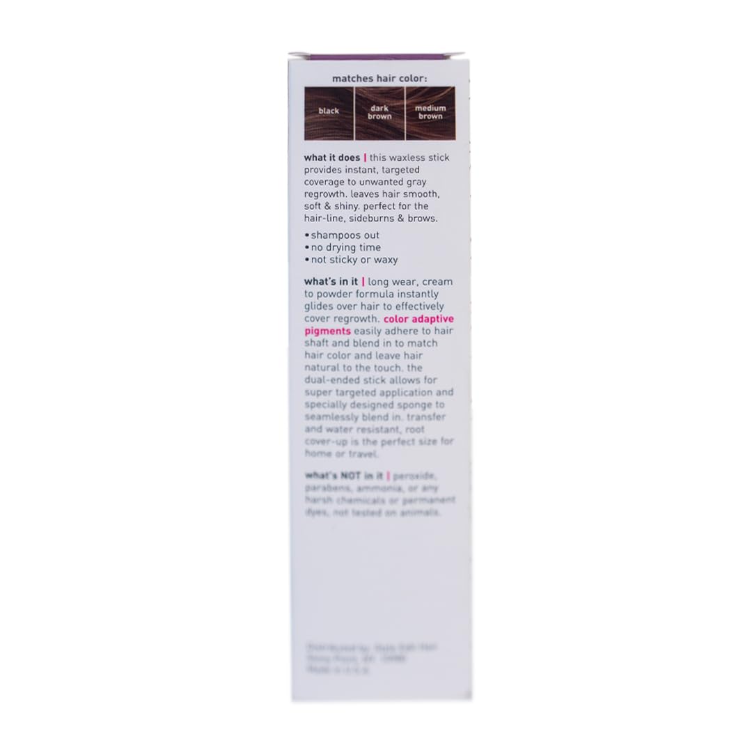 Style Edit Root Touch Up Stick - Instant Concealer for Grays and Roots (Dark Brown)