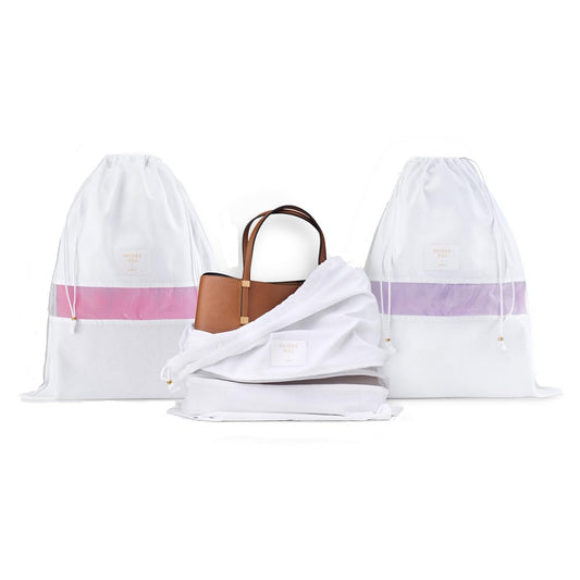 Hayden Hill Luxury Organic Cotton Dust Bags for Handbags – 3 Large 23" Bags for Purses, Shoes & Storage, Carbon Neutral