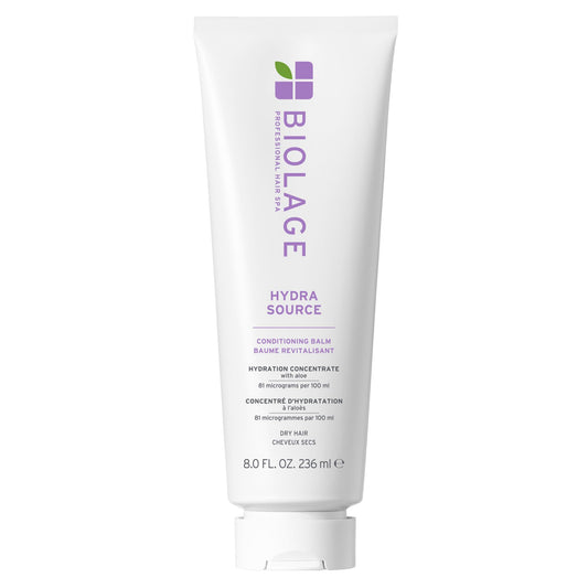 Biolage Hydra Source Conditioning Balm – Deep Moisture & Detangling for Dry Hair, With Fermented Aloe & Hyaluronic Acid, Vegan, 7.9 Fl Oz