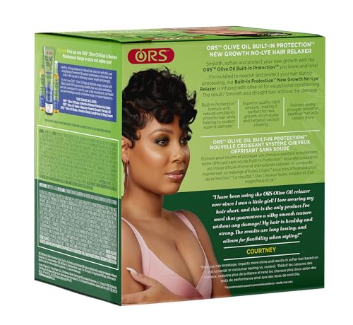 ORS Olive Oil Built In Protection New Growth No-Lye Hair Relaxer Normal Strength (Pack of 4)