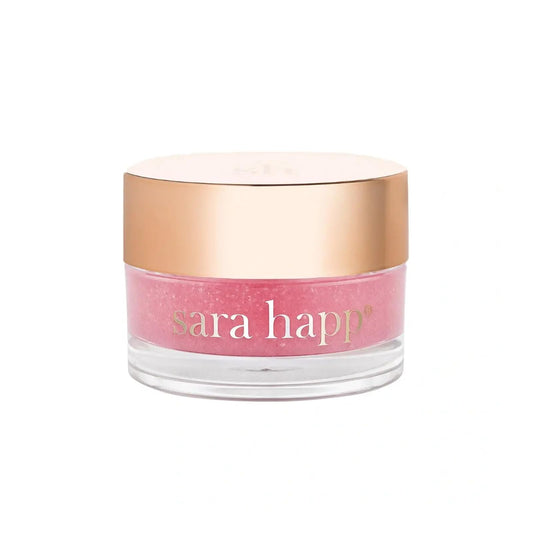 Sara Happ Pink Grapefruit Lip Scrub – Exfoliate & Revitalize Dry Lips with Vitamin E, Jojoba & Grape Oils, Vegan, 0.5 oz