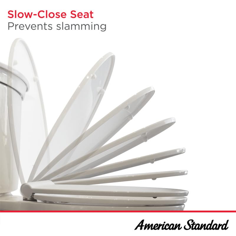 American Standard 5503A00B.020 Slow Elongated Closed Front Toilet Seat, White